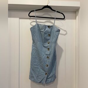 Stylish Blue Denim Button-Down Dress